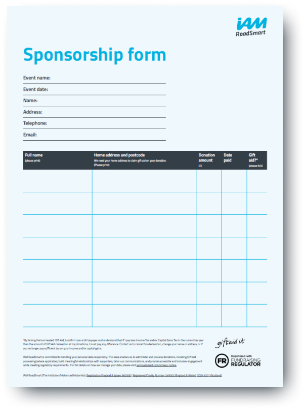 Sponsorship form