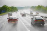 Motorway in rain