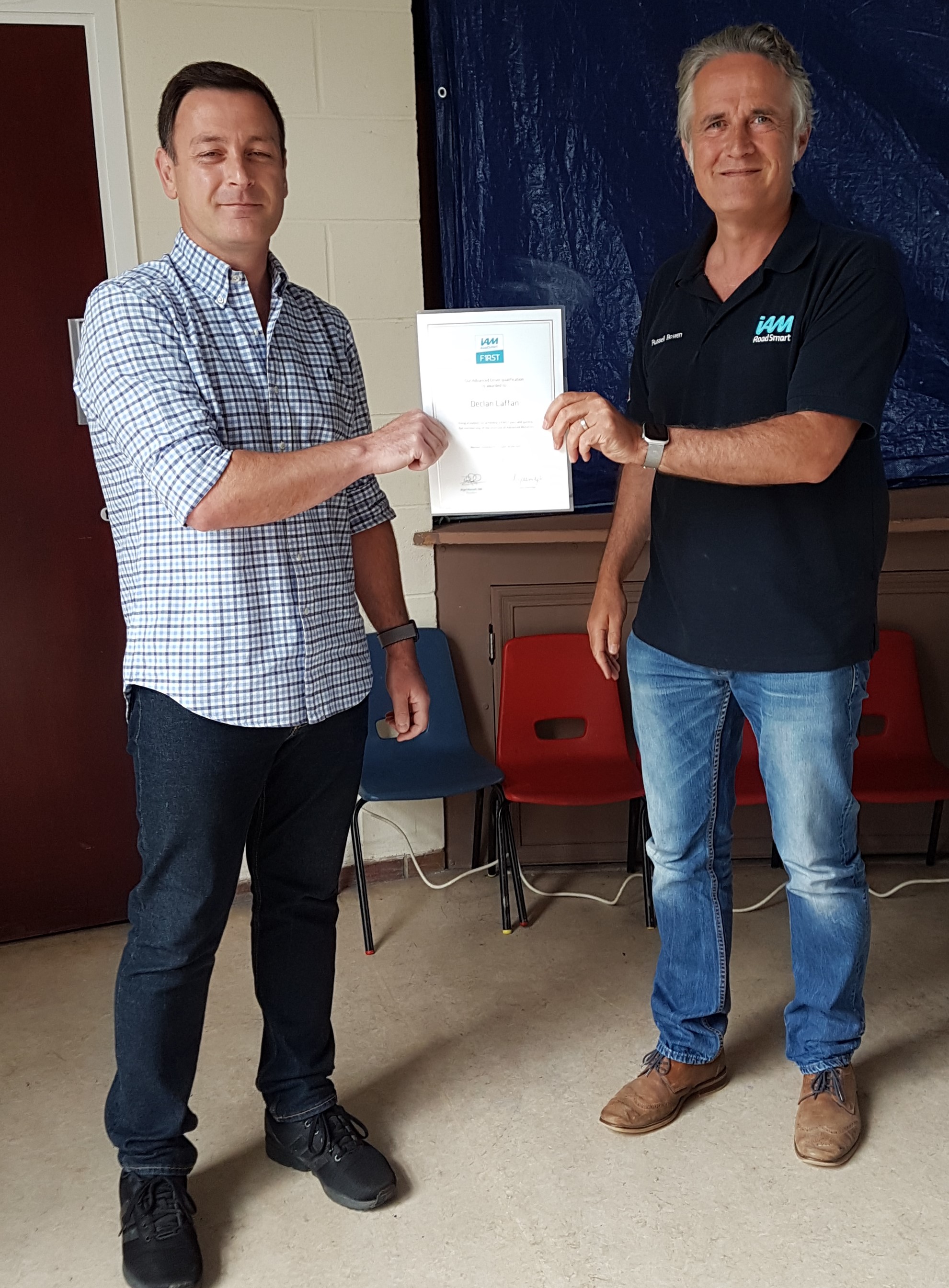 Presentation of F1rst Certificate to Declan Laffan (2)